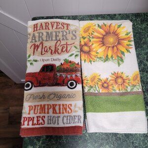 Harvest Farmers Market and Sunflower Kitchen Towels